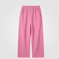 thumbnail image 1 of DJDLJWCJ Casual Sweatpants for Boys Elastic Waist Lightweight Straight Pants Stretch Soft Hiking Trousers Pink Size 11, 1 of 7
