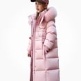 thumbnail image 1 of DJDLJWCJ Girls Long Winter Puffer Coat With Hood Girls Warm Quilted Down Jacket Insulated Long Length Outerwear Pink Size 13, 1 of 8