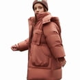 thumbnail image 1 of DJDLJWCJ Girls Parka Coat Winter Windproof Thicken Warm Quilted Down Jacket Girls Puffer Jacket Brown Size 11, 1 of 9