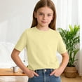 thumbnail image 1 of DJDLJWCJ Girls Short Sleeve Shirts, Girls Fashion Tops Outdoor Hiking Classic Tees Girls T Shirts Crewneck Solid Lightweight Solid Basic T Shirts Green 9-10 T, 1 of 6