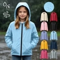 thumbnail image 1 of DJDLJWCJ Girls Waterproof Rain Jacket with Hood Lightweight Long Sleeve Zip Up Jacket Side Pockets Outdoor Windproof Jacket Hot Pink Size 5T, 1 of 9