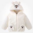 thumbnail image 1 of DJDLJWCJ Girls Winter Fleece Lined Jacket with Bear Ear Soft Comforty Full Zipper Warm Coat Beige Size 5T, 1 of 8