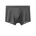 thumbnail image 1 of DJDLJWCJ Men's Ice Silk Underwear Boxer Briefs, Mens Underwear Boxer Briefs Breathable Mid Waist Regular Underpant Gray 5XL, 1 of 2