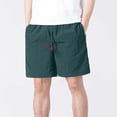 thumbnail image 1 of DJDLJWCJ Mens Athletic Shorts, Mens Workout Shorts Elastic Waist Running Shorts Beach Shorts for Men Flat Front Straight Leg Bermuda Shorts Green 4XL, 1 of 7