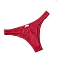 thumbnail image 1 of DJDLJWCJ Mens Bikini Briefs, Low Waist Breathable Mens Fashion Underwear Briefs Solid Underpant Red M, 1 of 7