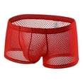 thumbnail image 1 of DJDLJWCJ Mens Boxer Briefs Underwear Breathable Mesh Soft, Underpant Red XL, 1 of 4