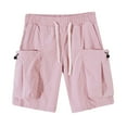 thumbnail image 1 of DJDLJWCJ Mens Cargo Shorts Men Gym Shorts Relaxed Fit Lightweight Athletic Shorts, Pink 2XL, 1 of 5