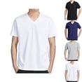 thumbnail image 1 of DJDLJWCJ Mens Short Sleeve T Shirts for Men Casual Shirts Loose Fit Solid Tee Shirt Outdoor Athletic Summer Tops White L, 1 of 6