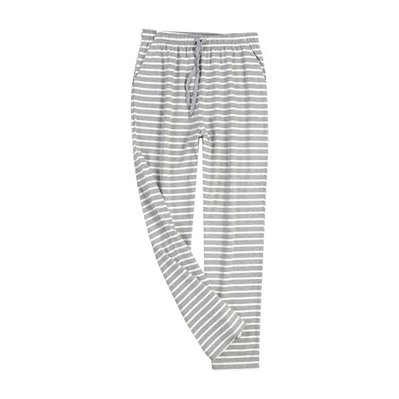 DJDLJWCJ Mens Pajama Pants Plaid Pajamas for Men Bottoms Lounge Pants Lightweight with Pocket, Sleepwear Pants Gray L