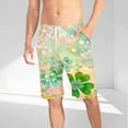 thumbnail image 1 of DJDLJWCJ Mens Pajamas Shorts Loose Solid Elastic Waist Knee Length Breathable Leightweight Thin Soft Drawstring, Short Pajamas C Green XL, 1 of 6
