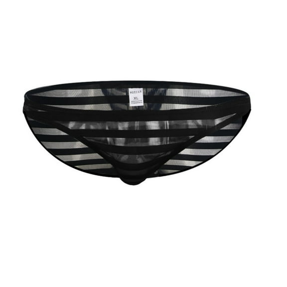 DJDLJWCJ Mens Fashion Briefs Underwear Breathable Stretch Solid underpants Black 2XL