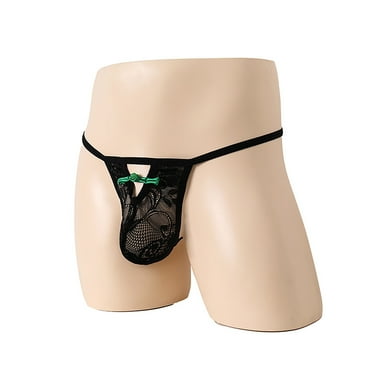 DJDLJWCJ Mens Thongs Underwear G-String Light Soft Seductive, Underpants Green L