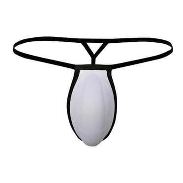 DJDLJWCJ Mens Thongs Underwear G-String Light Solid Low Waist, Underpants Black L