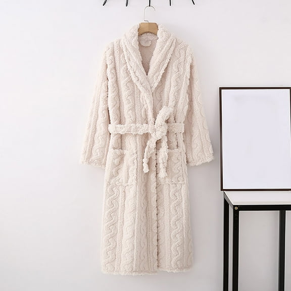 DJDLJWCJ Robe for Women Bathrobe Long Lightweight Daily Wear Soft Tie Waist Fashion Womens Robes, Pajamas Loungewear White XL