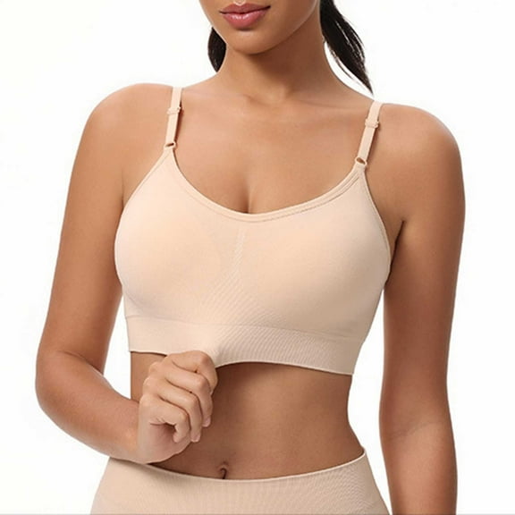 DJDLJWCJ Seamless Bras for Women Wirefree Thin Quick Dry Soft Lingerie Breathable, Bralette for Women Beige L