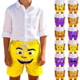 thumbnail image 1 of DJDLJWCJ Summer Boys Shorts with Pocket Cartoon Graphic Elastic Short Pants for Boy Drawstring Kids Shorts, Orange 7 T, 1 of 7