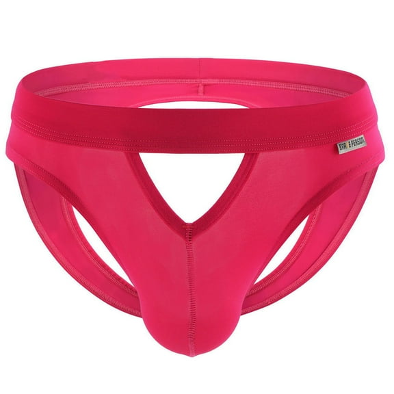 DJDLJWCJ Underwear for Men Elastic Soft Hollow Out Underpants Hot Pink S