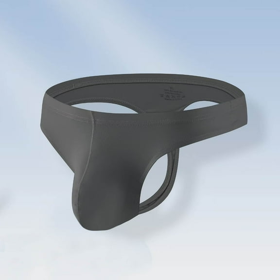 DJDLJWCJ Underwear for Men Ice Silk Solid Gym Underpants Dark Gray M