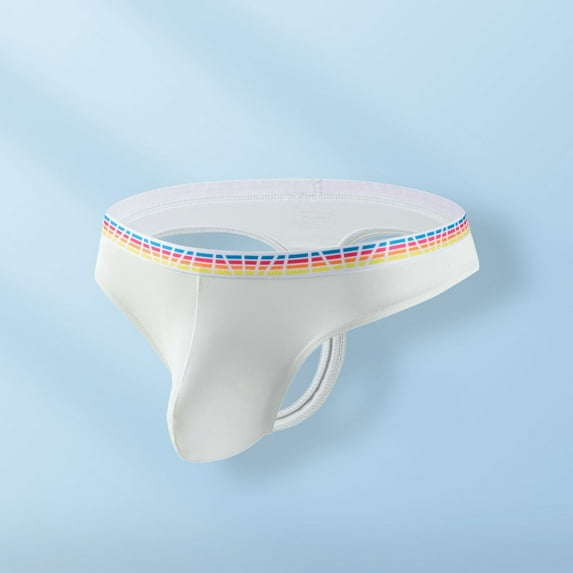 DJDLJWCJ Underwear for Men Ice Silk Solid Gym Underpants White M