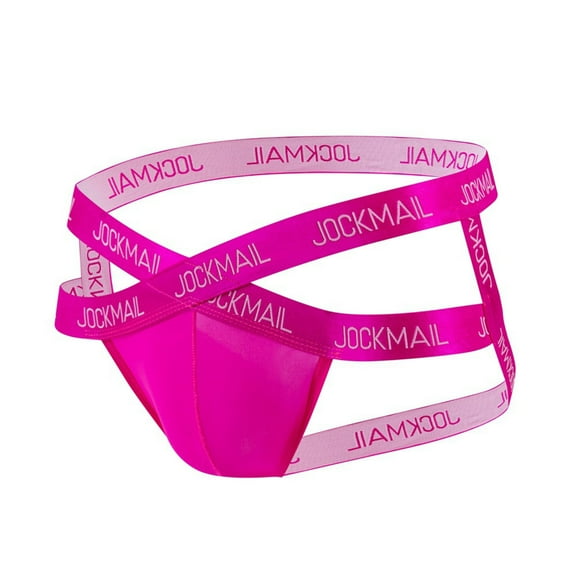 DJDLJWCJ Underwear for Men Ice silk Breathable Low Waist Underpants Hot Pink M