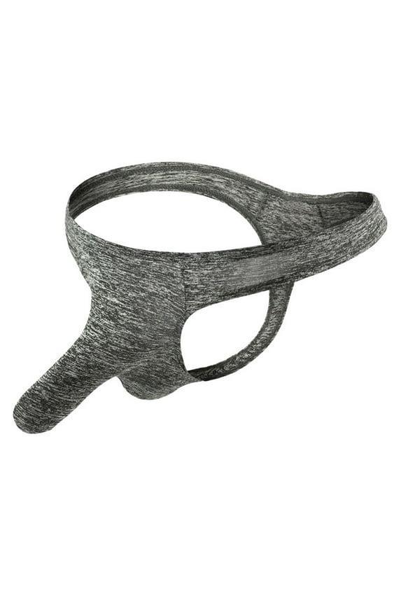 Underwear for Men Thin Ice Silk Hollow Out underpants Gray L