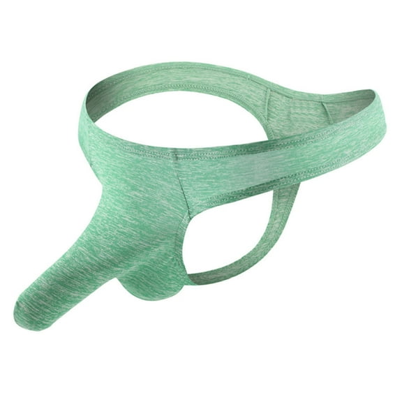 DJDLJWCJ Underwear for Men Thin Ice Silk Hollow Out underpants Green XL