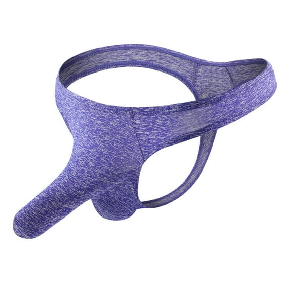 DJDLJWCJ Underwear for Men Thin Ice Silk Hollow Out underpants Purple XL