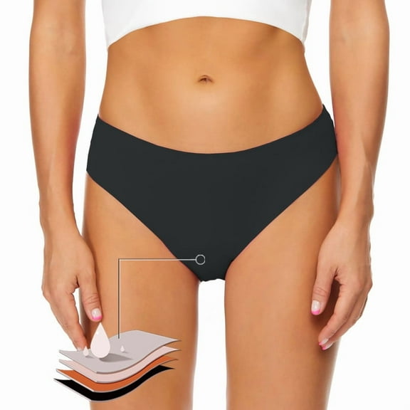 DJDLJWCJ Women Underwear Briefs Low Rise Breathable Seamless Stretch Soft, Panties for Women Black M