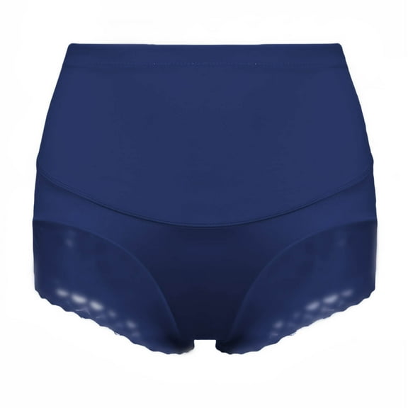DJDLJWCJ Womens Underwear Briefs High Waist Stretch Soft Ladies Panties, Women’s Plus Underpant Navy 4XL
