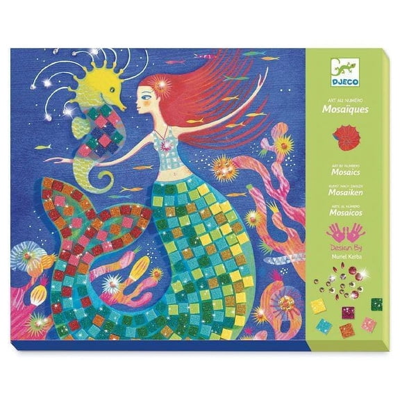 DJECO The Mermaids Song Sticker and Jewel Mosaic Craft Kit
