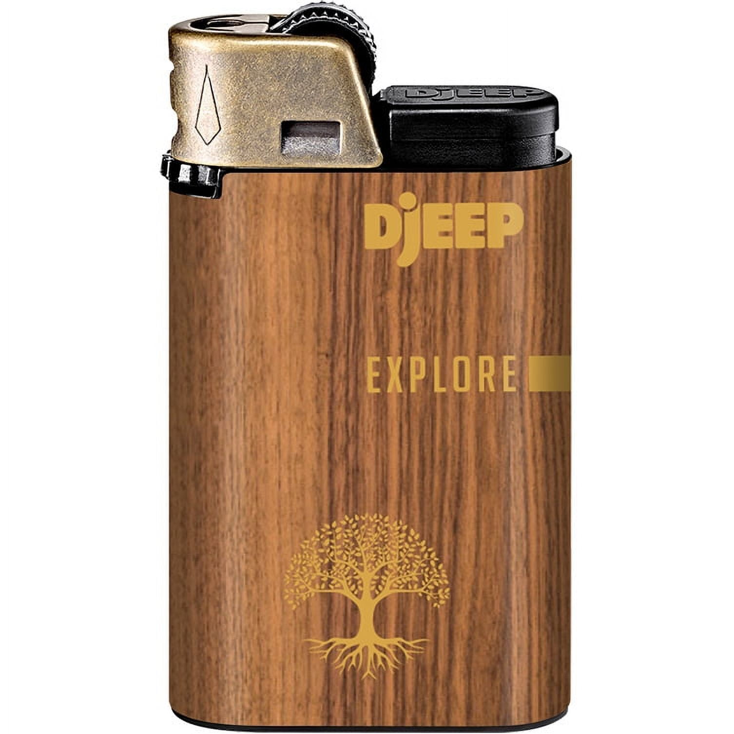 DJEEP Pocket Lighter, BOLD Collection, Assorted Wooden Designs, 1 Count