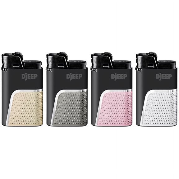 DJEEP Pocket Lighters, BOLD Collection, 4 Count Pack of Disposable Lighters