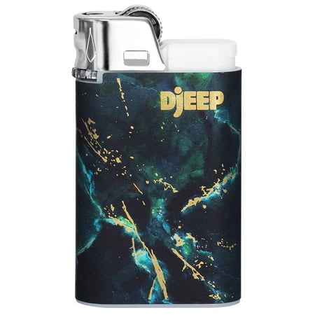 DJEEP Pocket Lighters, Elegant Collection Textured Metallic, Marbled Unique Lighters, 24 Count Tray of Disposable Lighters