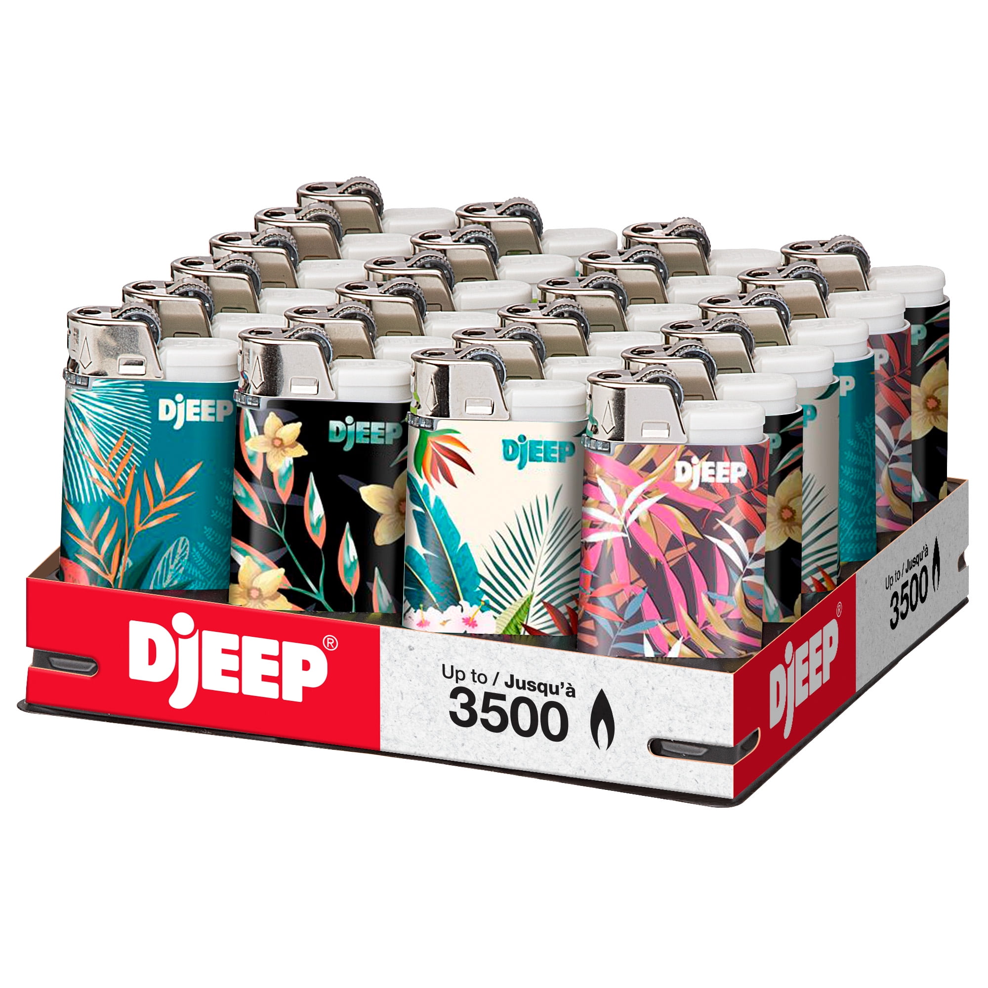 DJEEP Pocket Lighters, VIBRANT Collection Textured Metallic, Colorful
