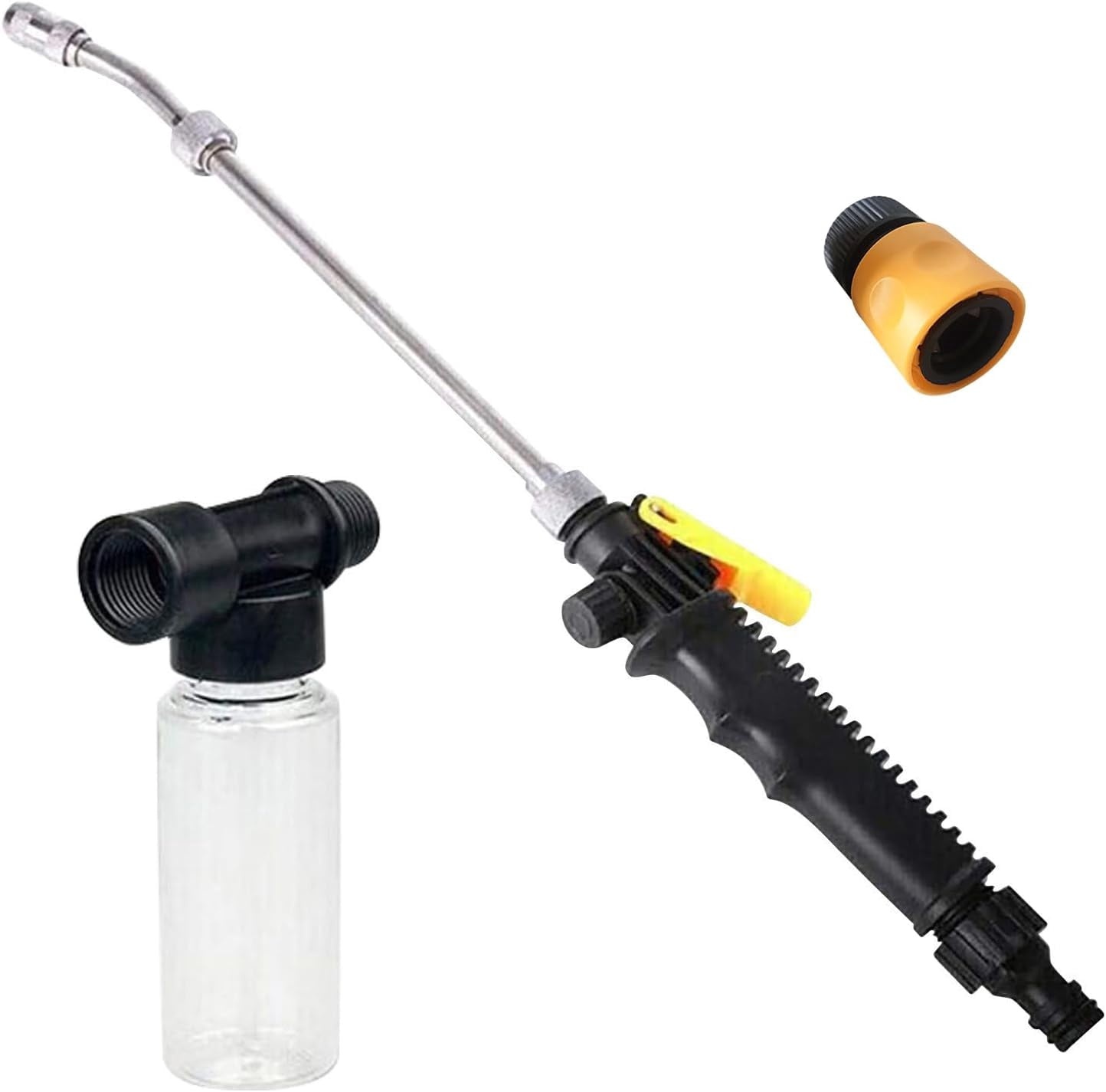 Dengjunhu High Pressure Power Washer Wand , Jet Water Hose Nozzle Watering Sprayer Cleaning Tool Wand Lance Gutter Patio Car Pet Window Glass Black - View #6