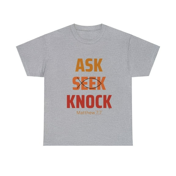 DJH Apparel | Ask Seek Knock Inspirational Christian Unisex T-shirt