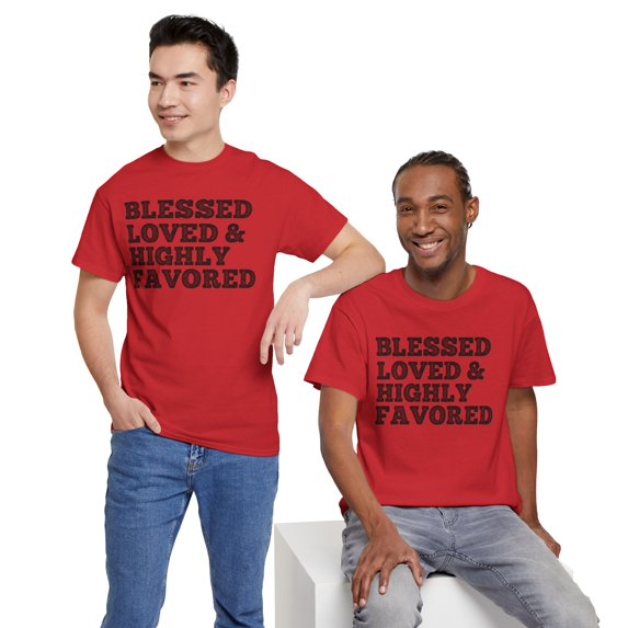 DJH Apparel | Blessed, Loved & Highly Favored Christian Unisex T-shirt