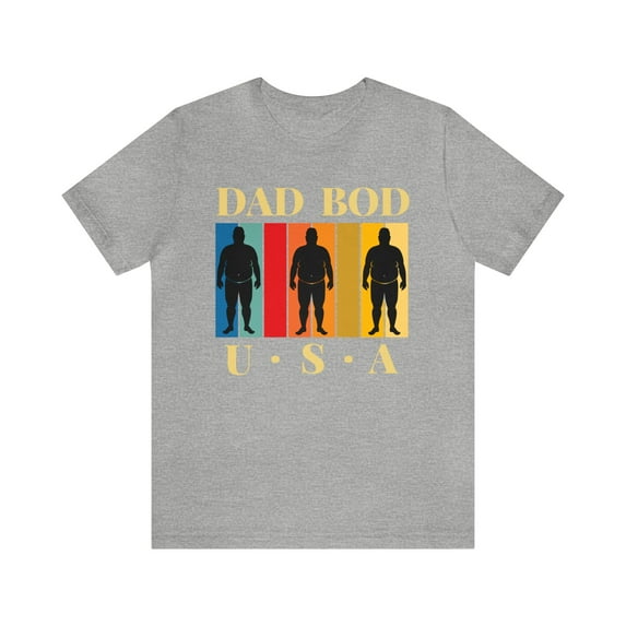 DJH Apparel | Dad Bod USA Funny Comical Short Sleeve Tee