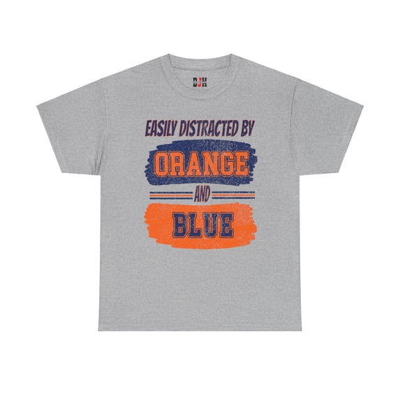 DJH Apparel | Easily Distracted By Orange & Blue Sports Unisex T-shirt