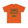 thumbnail image 1 of DJH Apparel | Easily Distracted By Orange & Green Sports Unisex Cotton Tee, 1 of 6