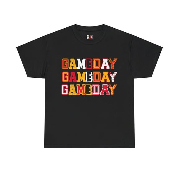 DJH Apparel | Game Day Colorway (Yellow / Red / White) Unisex Cotton Tee