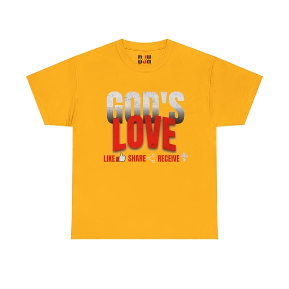 DJH Apparel | God's Love: Like, Share and Receive Christian Unisex T-shirt