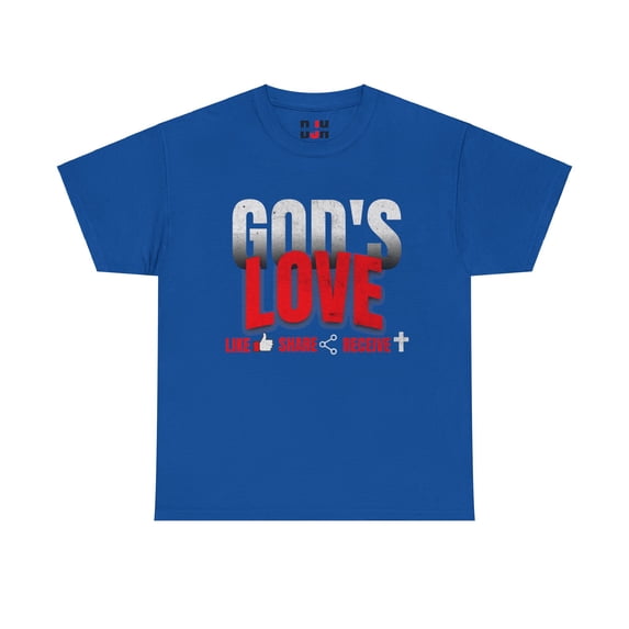 DJH Apparel | God's Love: Like, Share and Receive Christian Unisex T-shirt