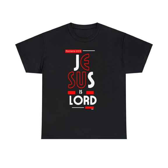 DJH Apparel | Jesus Is Lord Christian Inspirational Unisex Heavy Cotton Tee