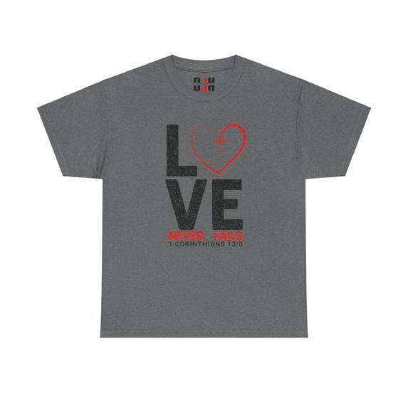 DJH Apparel | Love Never Fails Christian Unisex T-shirt