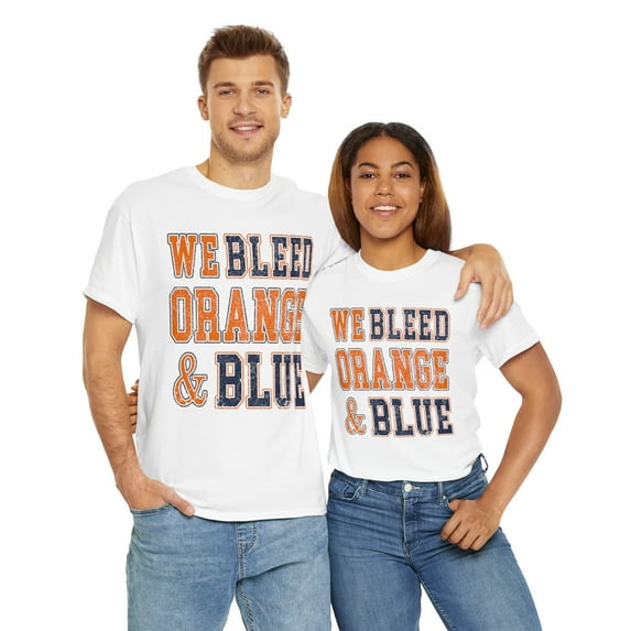 DJH Apparel | We Bleed Orange / (Navy) Blue Unisex Heavy Cotton Tee