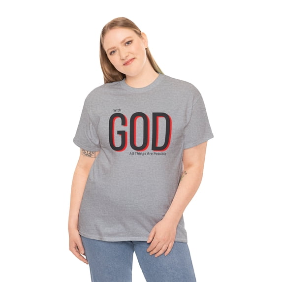 DJH Apparel | With God All Things Are Possible Christian Unisex T-shirt
