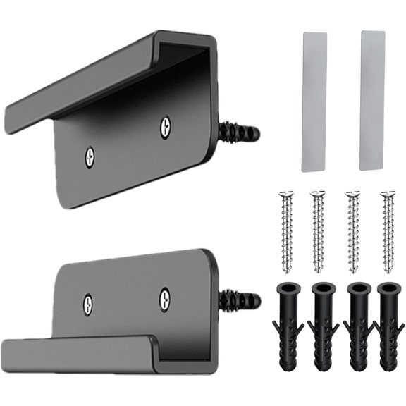 DJH-Tablet Wall Mount Holder - Secure and Versatile Tablet Wall Mount, Durable Tablet Holder, Reliable Tablet Wall Holder, Laptop Holder Tablet Mount Stick on Wall for E Reader Black White-1