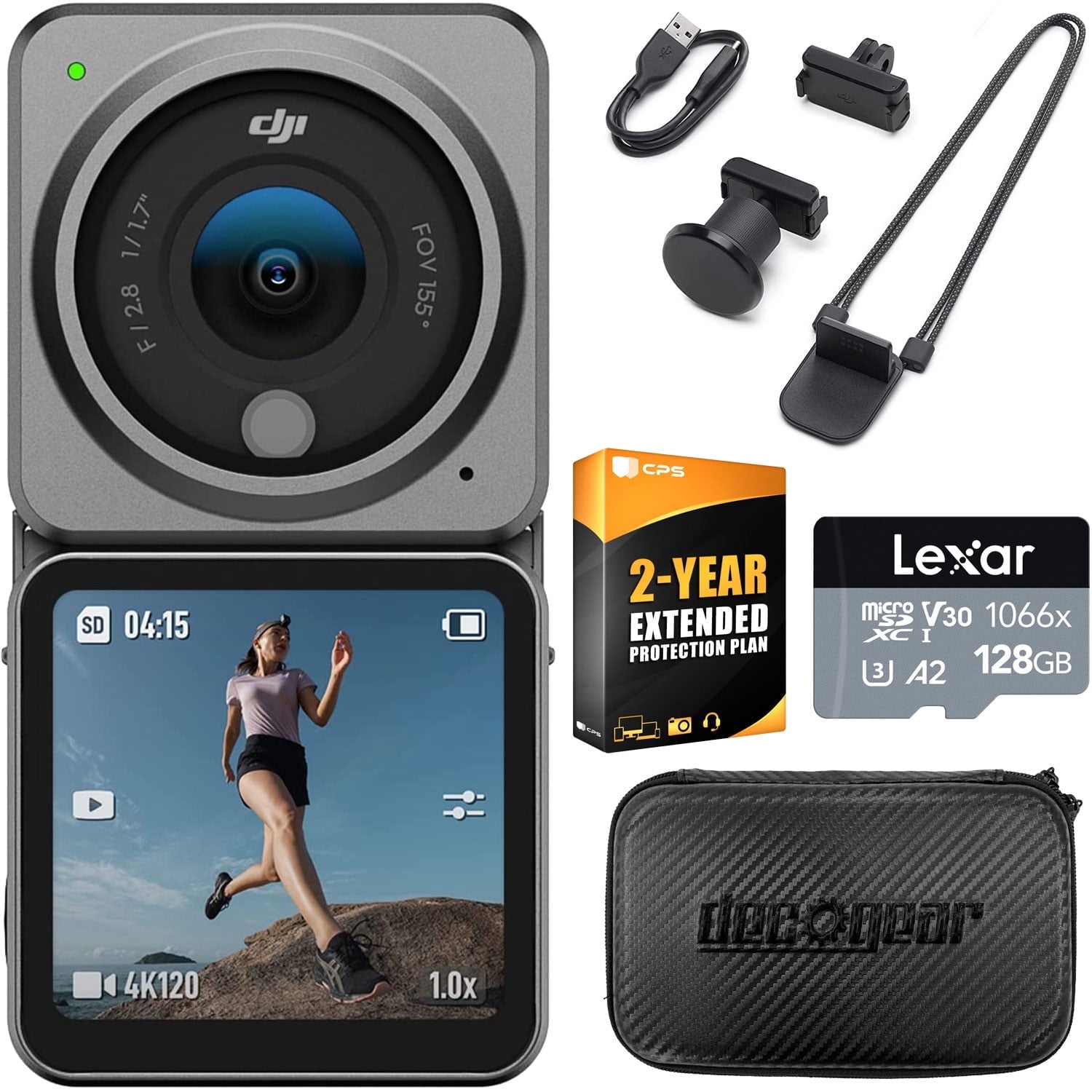 DJI Lightweight Action 2 Dual-Screen Combo Camera with Wearable