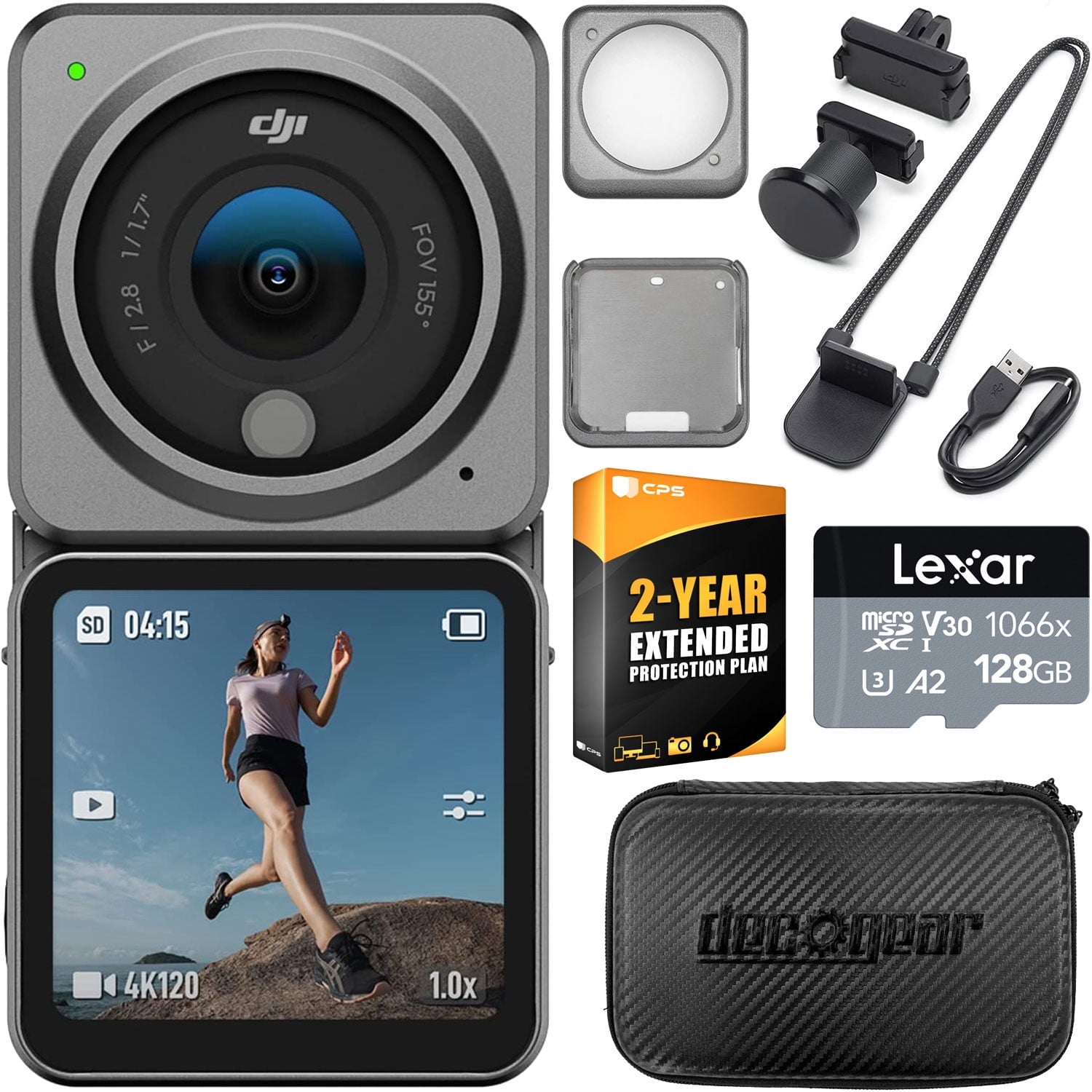 DJI Action 2 Dual-Screenコンボ DJI Action 2: Waterproof & Portable Camera + Dual-Screen Combo